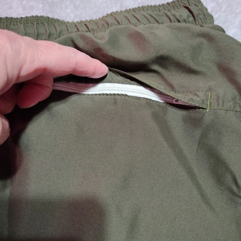 Speedo Swim Trunks Men 38/7 Green‎ Lined Beach Surf Activity Pockets Volleyball